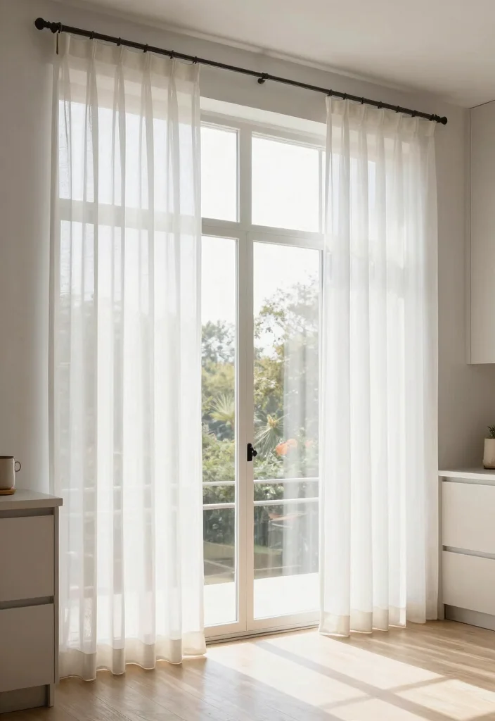 15 Kitchen Curtain Designs Ideas With Charming Style 11 15 Kitchen Curtain Designs Ideas With Charming Style - 11. Classic Sheer Panels 1