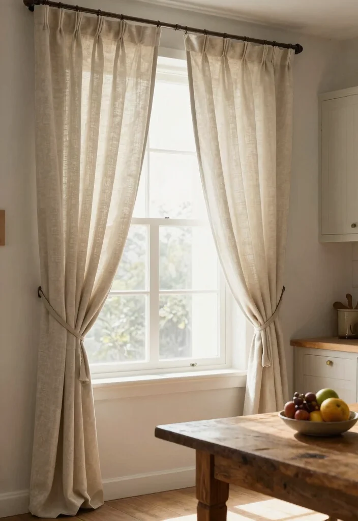 15 Kitchen Curtain Designs Ideas With Charming Style 4 15 Kitchen Curtain Designs Ideas With Charming Style - 4. Simple Cotton Curtains 1