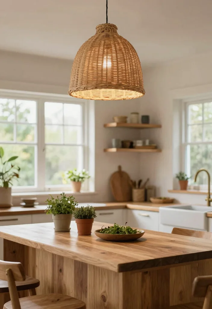 15 Kitchen Island Lighting Modern Ideas With Contemporary Glow 10 15 Kitchen Island Lighting Modern Ideas With Contemporary Glow - 10. Natural Materials Lighting 1