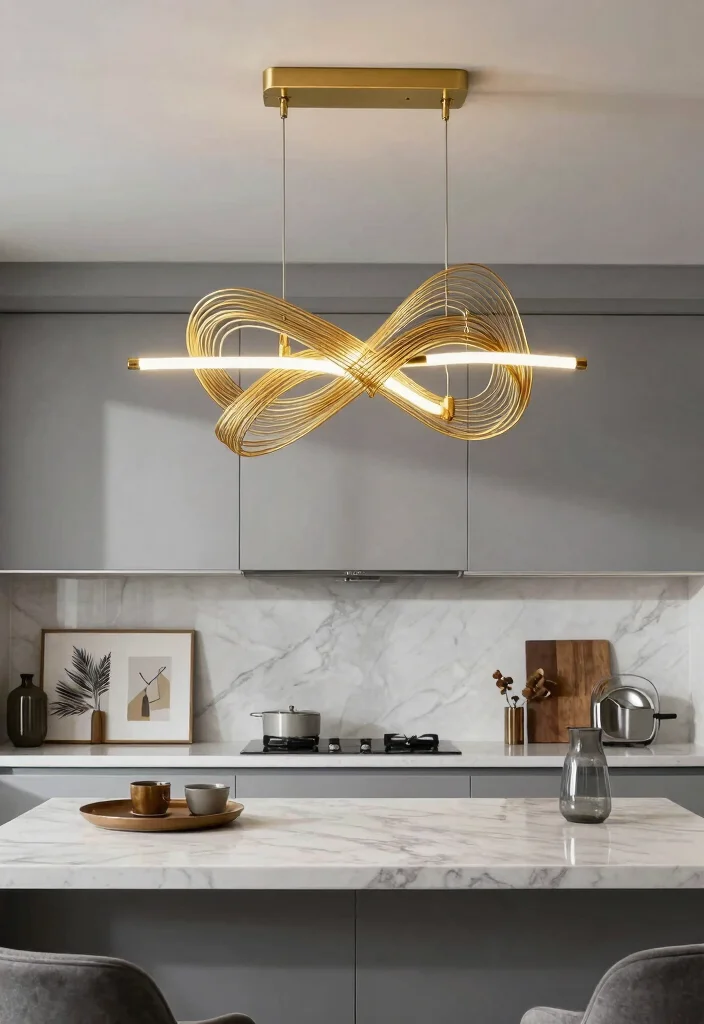 15 Kitchen Island Lighting Modern Ideas With Contemporary Glow 8 15 Kitchen Island Lighting Modern Ideas With Contemporary Glow - 8. Artistic Sculptural Lights 1