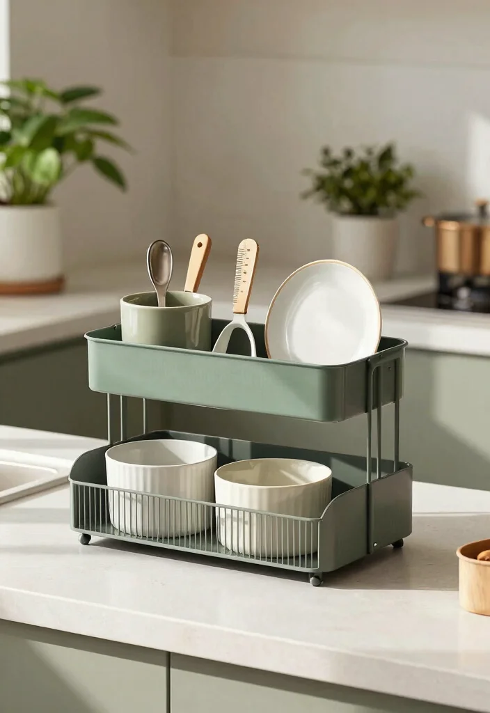 15 Kitchen Sink Organizer Ideas That Keep It Tidy - 3. Multi-Tiered Organizer 1