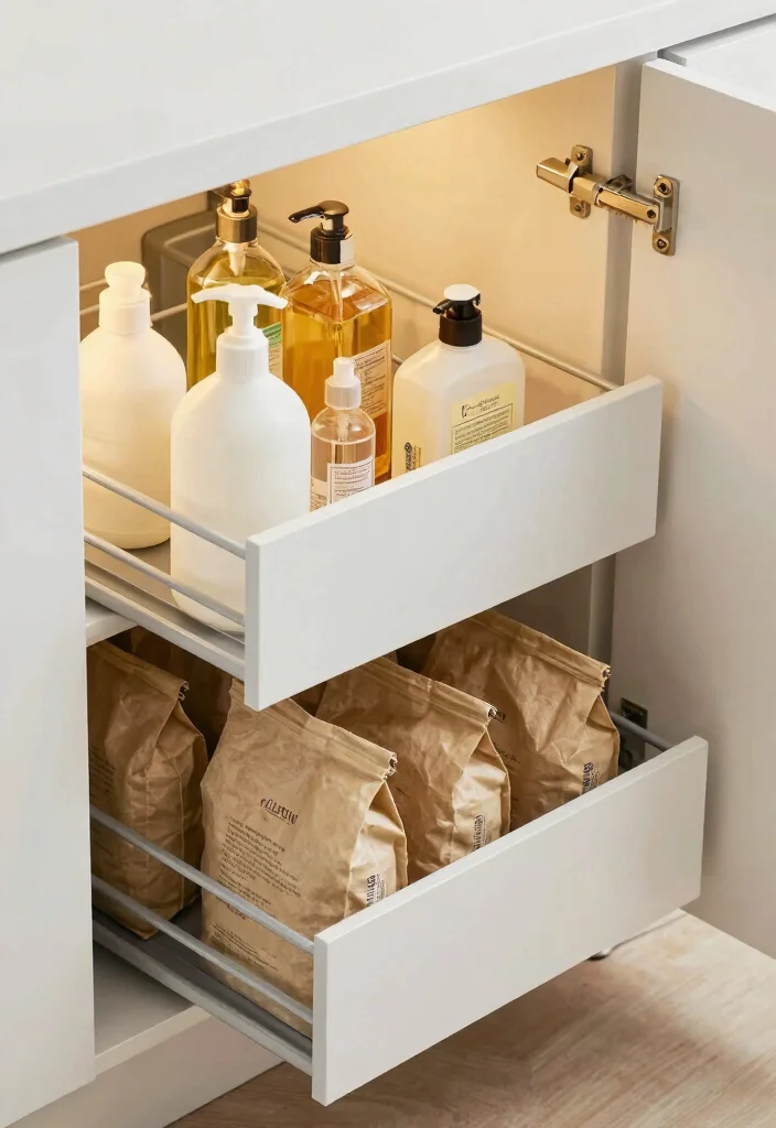 15 Kitchen Sink Organizer Ideas That Keep It Tidy - 6. Under-Sink Drawers 1