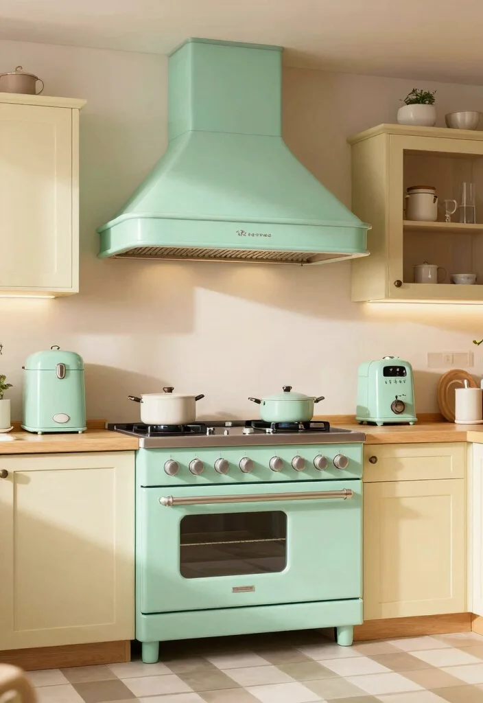 15 Modern Kitchen Hood Ideas With Sleek Design 13 15 Modern Kitchen Hood Ideas With Sleek Design - 13. Retro-Inspired Hoods 1