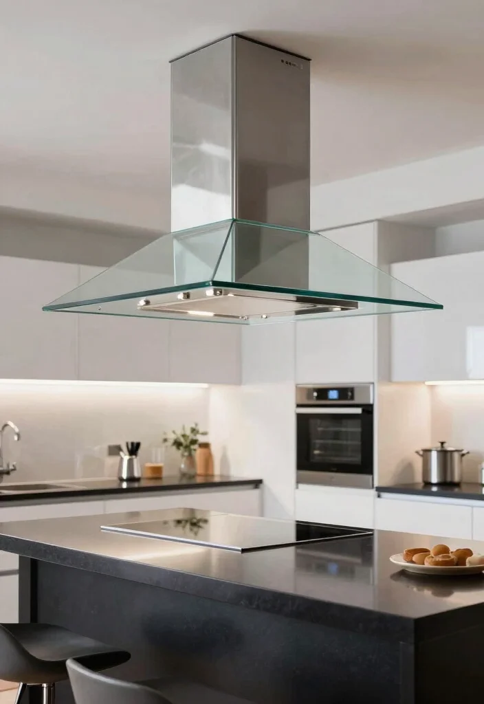15 Modern Kitchen Hood Ideas With Sleek Design 7 15 Modern Kitchen Hood Ideas With Sleek Design - 7. Glass Hoods 1