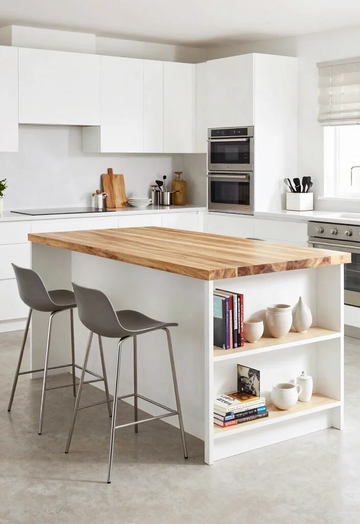 15 Small Island Kitchen Ideas That Improve Flow - 1. Multi-Functional Island 1