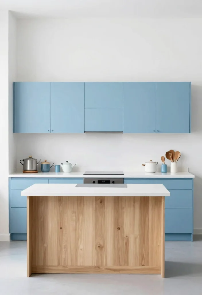 15 Small Island Kitchen Ideas That Improve Flow - 4. Color Coordination 1