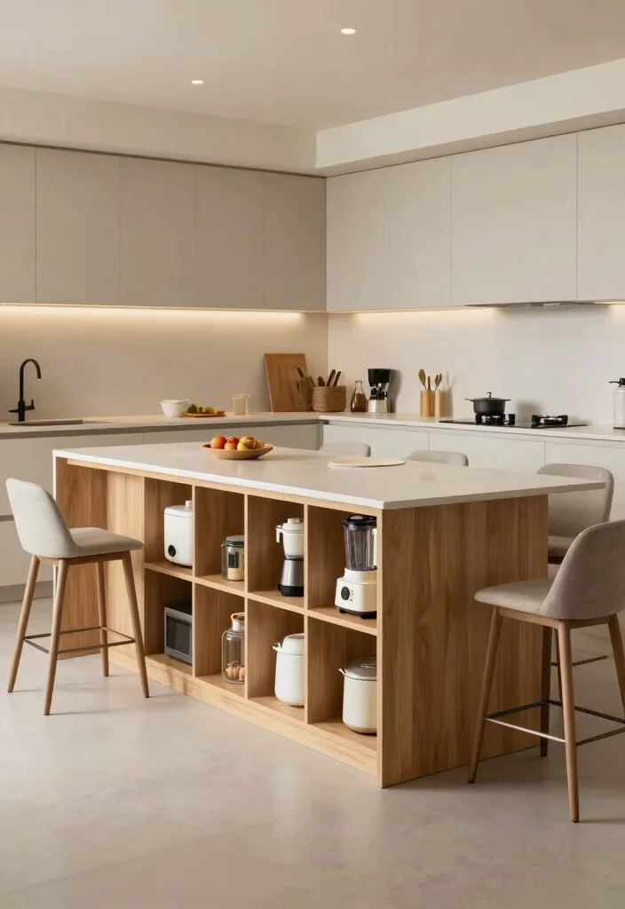 15 Small Kitchen Appliance Storage Ideas That Reduce Clutter - 14. Multi-Purpose Furniture 1