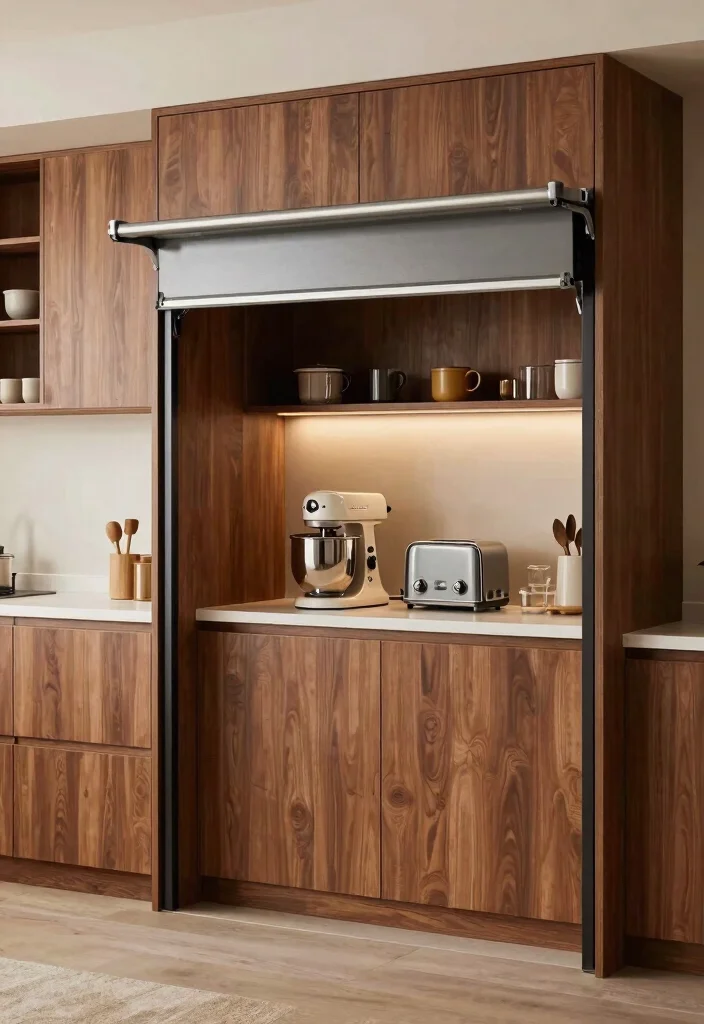 15 Small Kitchen Appliance Storage Ideas That Reduce Clutter - 2. Appliance Garage 1