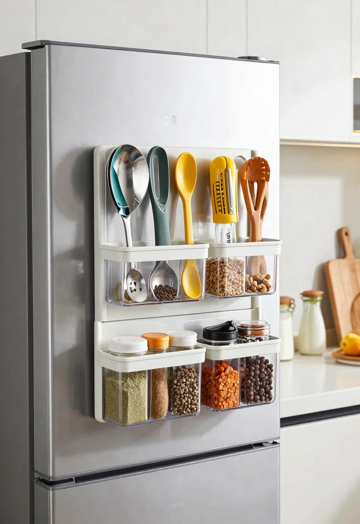 15 Small Kitchen Appliance Storage Ideas That Reduce Clutter - 5. Magnetic Spice Racks 1