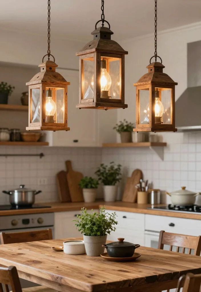 15 Small Kitchen Lighting Ideas That Brighten Smartly 10 15 Small Kitchen Lighting Ideas That Brighten Smartly - 10. Rustic Lanterns 1