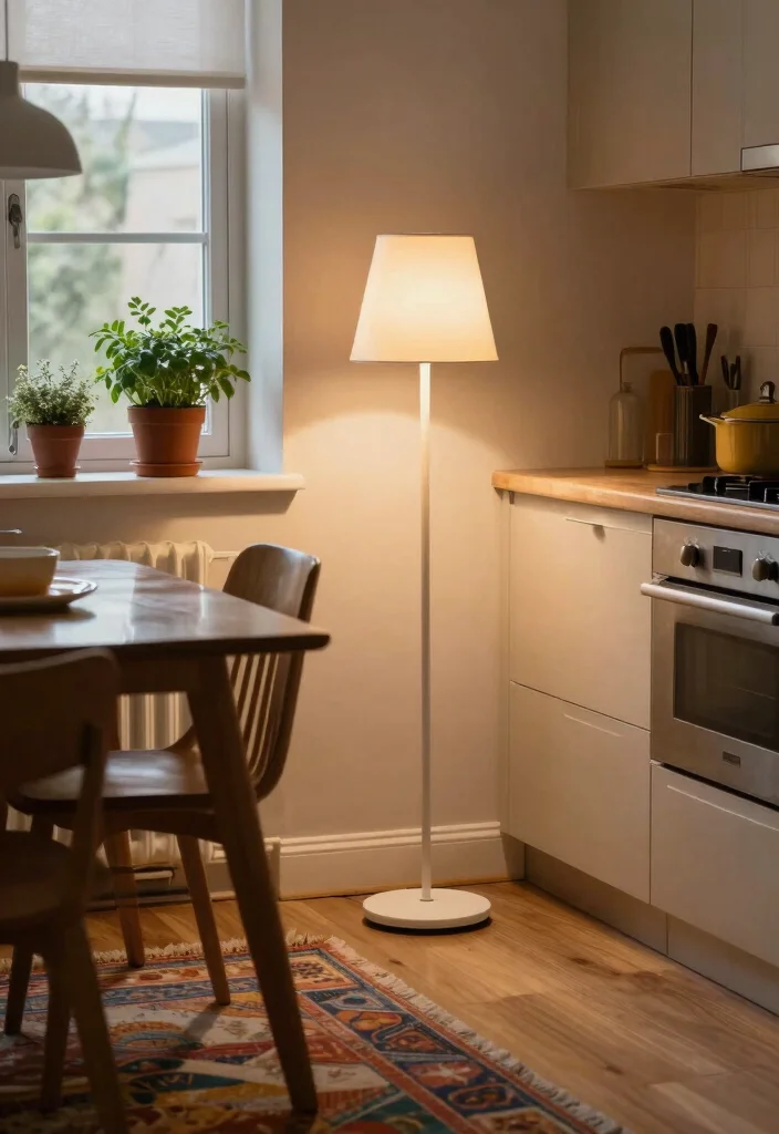 15 Small Kitchen Lighting Ideas That Brighten Smartly 7 15 Small Kitchen Lighting Ideas That Brighten Smartly - 7. Efficient Floor Lamps 1