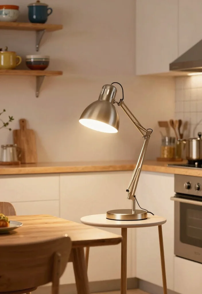 15 Small Kitchen Lighting Ideas That Brighten Smartly 9 15 Small Kitchen Lighting Ideas That Brighten Smartly - 9. Adjustable Table Lamps 1