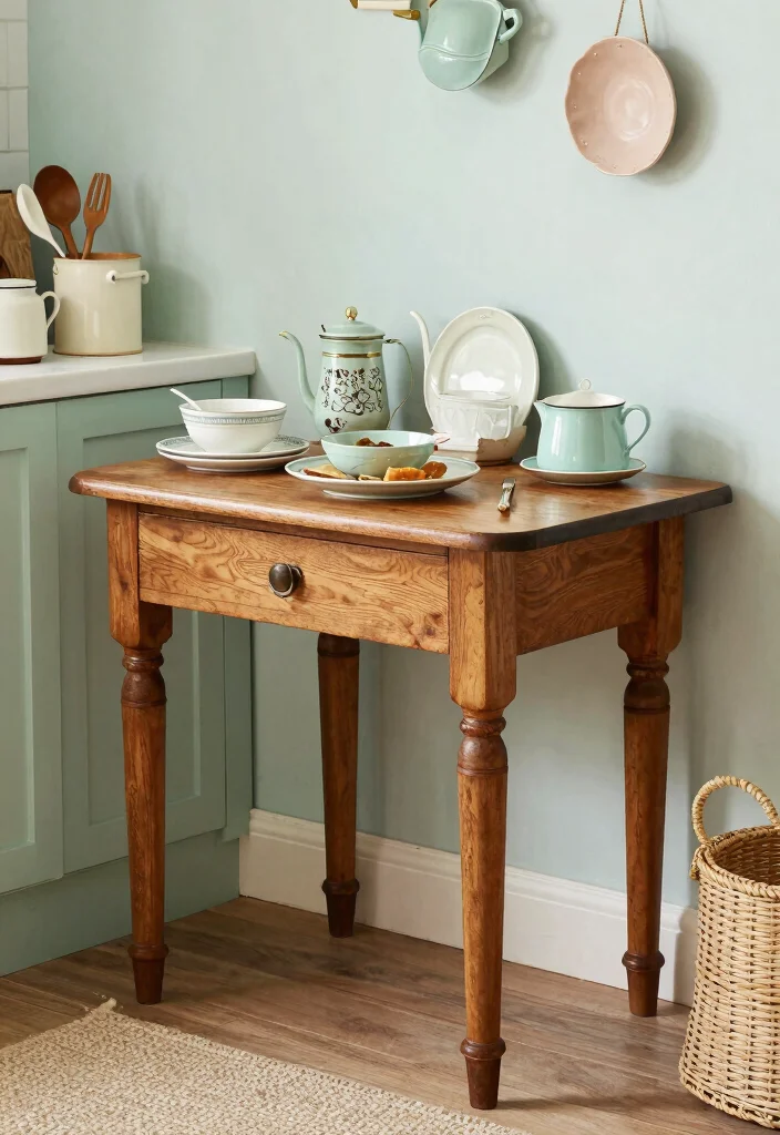 15 Small Kitchen Tables Ideas That Maximize Layout 12 15 Small Kitchen Tables Ideas That Maximize Layout - 12. Vintage Style Table 1