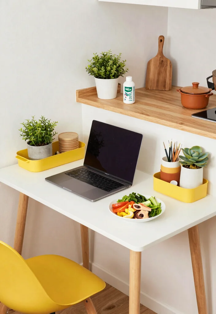 15 Small Kitchen Tables Ideas That Maximize Layout 15 15 Small Kitchen Tables Ideas That Maximize Layout - 15. Creative Shared Workspace Table 1