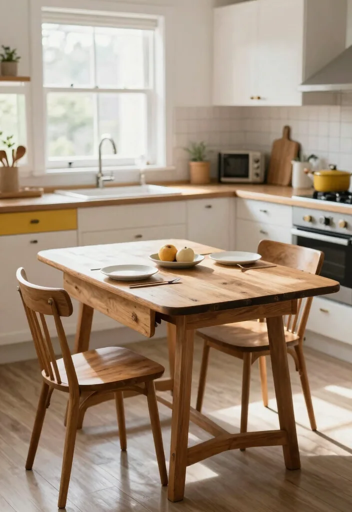 15 Small Kitchen Tables Ideas That Maximize Layout 2 15 Small Kitchen Tables Ideas That Maximize Layout - 2. Drop-Leaf Table 1