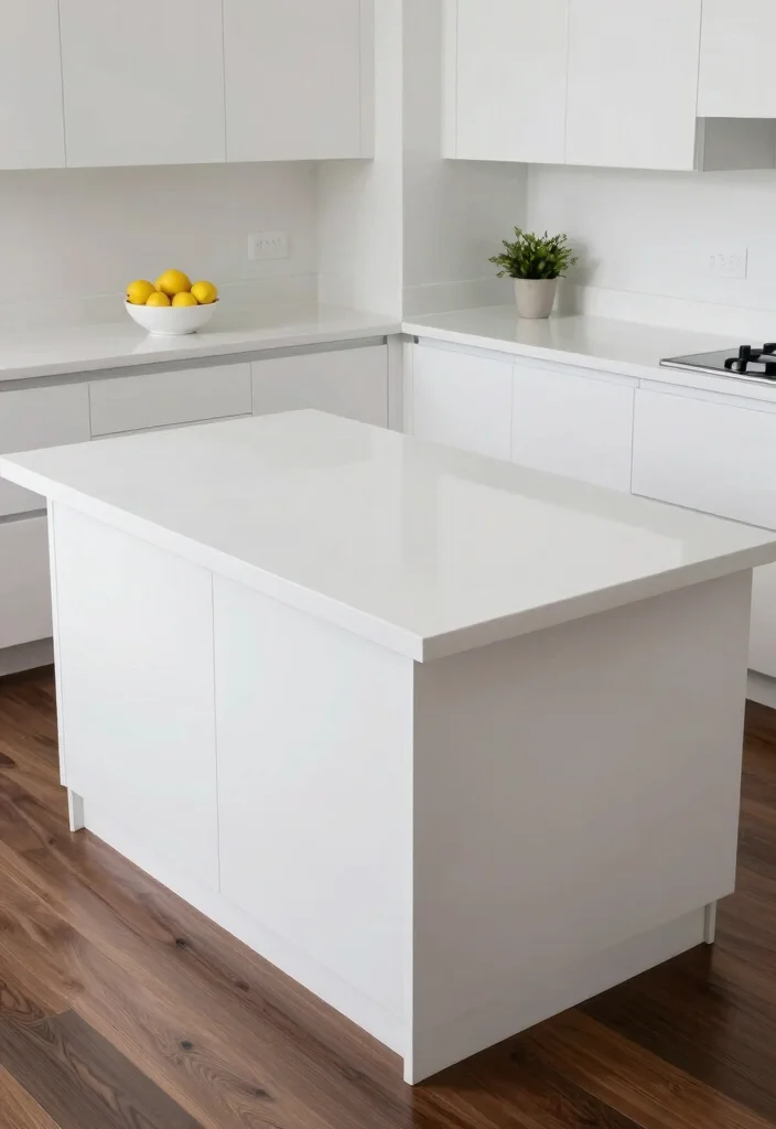 15 White Countertops Kitchen Ideas With Clean Bright Style - 1. Sleek Minimalism: Quartz Surfaces 1