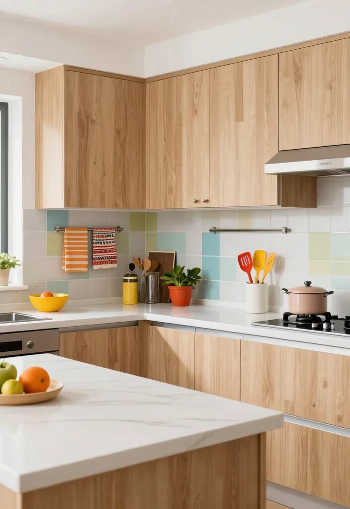 15 White Countertops Kitchen Ideas With Clean Bright Style - 12. Playful Patterns: White Composite 1