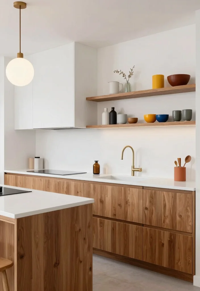 15 White Countertops Kitchen Ideas With Clean Bright Style - 13. Fusion Style: Mixed Materials 1