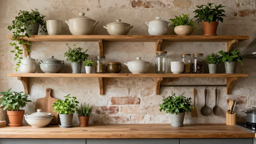 15 Wooden Shelves Kitchen Ideas With Simple Elegance