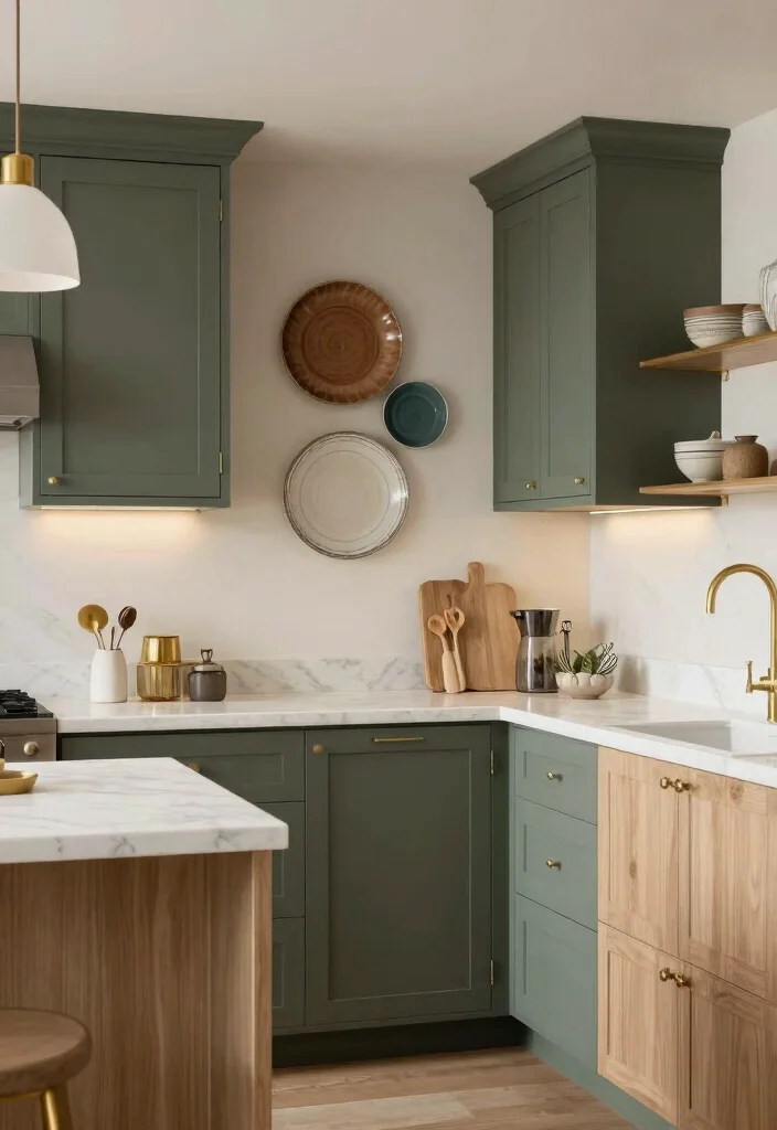16 Dark Green Kitchen Cabinets Ideas With Moody Depth - 4. Luxurious Dark Sage 1