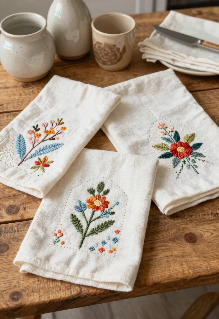 16 Embroidery Kitchen Towels Ideas With Handmade Detail 12 16 Embroidery Kitchen Towels Ideas With Handmade Detail - 12. Artisanal Techniques 1