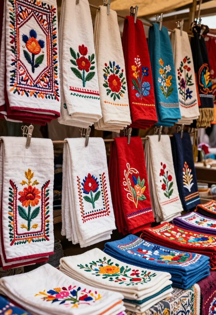 16 Embroidery Kitchen Towels Ideas With Handmade Detail 16 16 Embroidery Kitchen Towels Ideas With Handmade Detail - 16. Craft Fair Finds 1