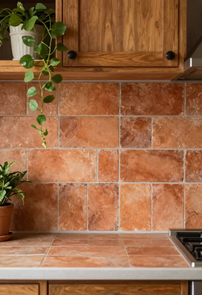 16 Farmhouse Kitchen Backsplash Ideas With Rustic Charm - 13. Terra Cotta Tiles 1