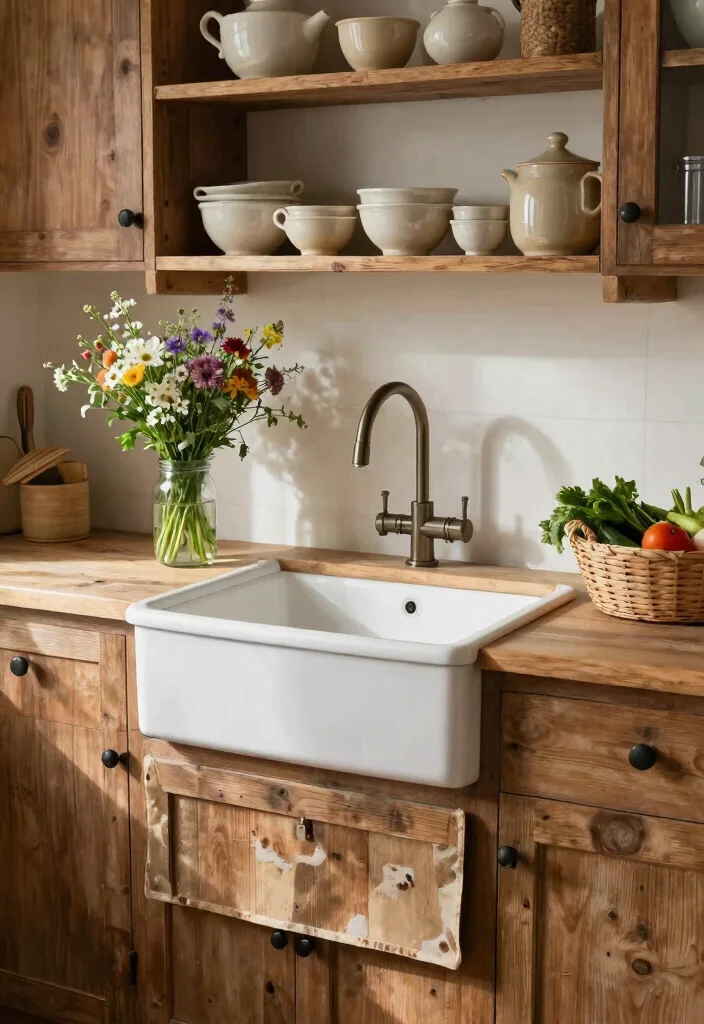 16 Free Standing Kitchen Sink Ideas With Unique Appeal - 1. Vintage Farmhouse Sink 1