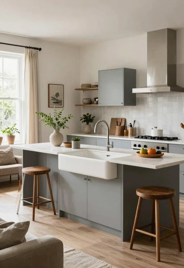 16 Free Standing Kitchen Sink Ideas With Unique Appeal - 14. Open Concept Free Standing Sink 1