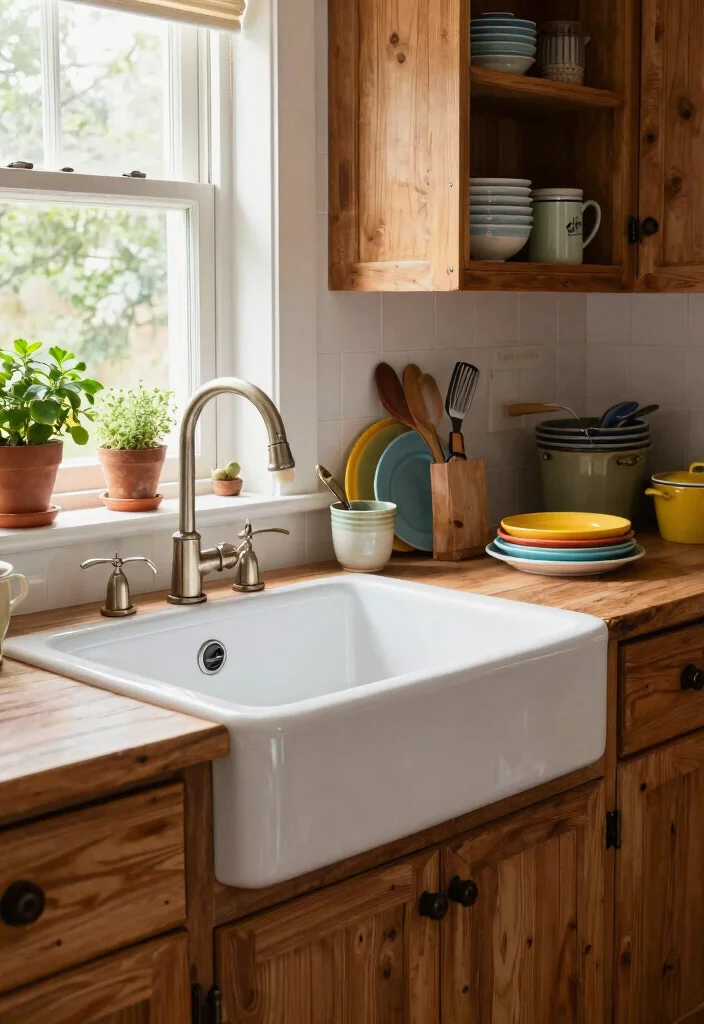 16 Free Standing Kitchen Sink Ideas With Unique Appeal - 4. Dual Bowl Farmhouse Sink 1