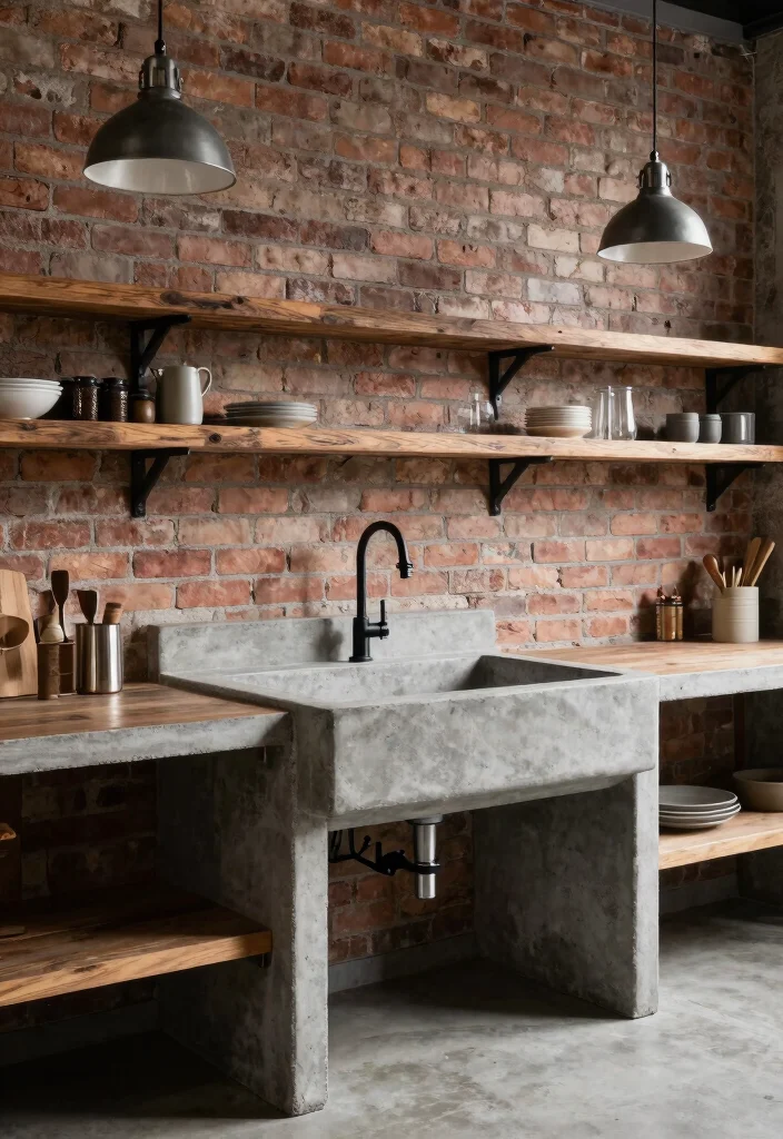 16 Free Standing Kitchen Sink Ideas With Unique Appeal - 6. Industrial Style Sink 1