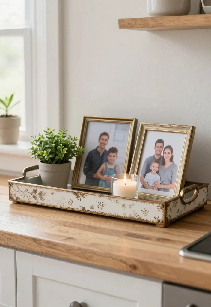 16 Kitchen Tray Decor Ideas That Elevate Countertops 13 16 Kitchen Tray Decor Ideas That Elevate Countertops - 13. Personal Touch with Family Photos 1