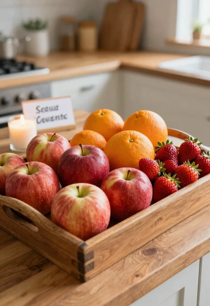 16 Kitchen Tray Decor Ideas That Elevate Countertops 3 16 Kitchen Tray Decor Ideas That Elevate Countertops - 3. Seasonal Fruit Display 1