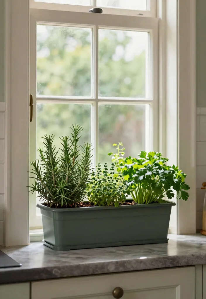 16 Kitchen Window Shelf Ideas With Practical Charm 16 16 Kitchen Window Shelf Ideas With Practical Charm - 16. Elegant Window Box for Herbs 1