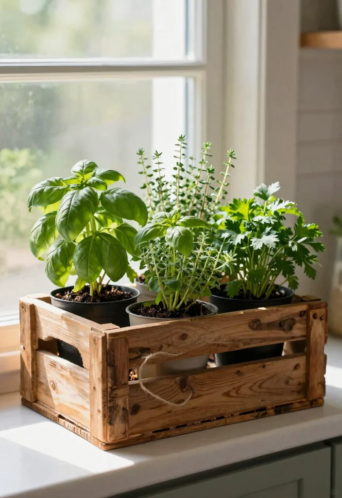 16 Kitchen Window Shelf Ideas With Practical Charm 2 16 Kitchen Window Shelf Ideas With Practical Charm - 2. Rustic Wooden Crate Display 1