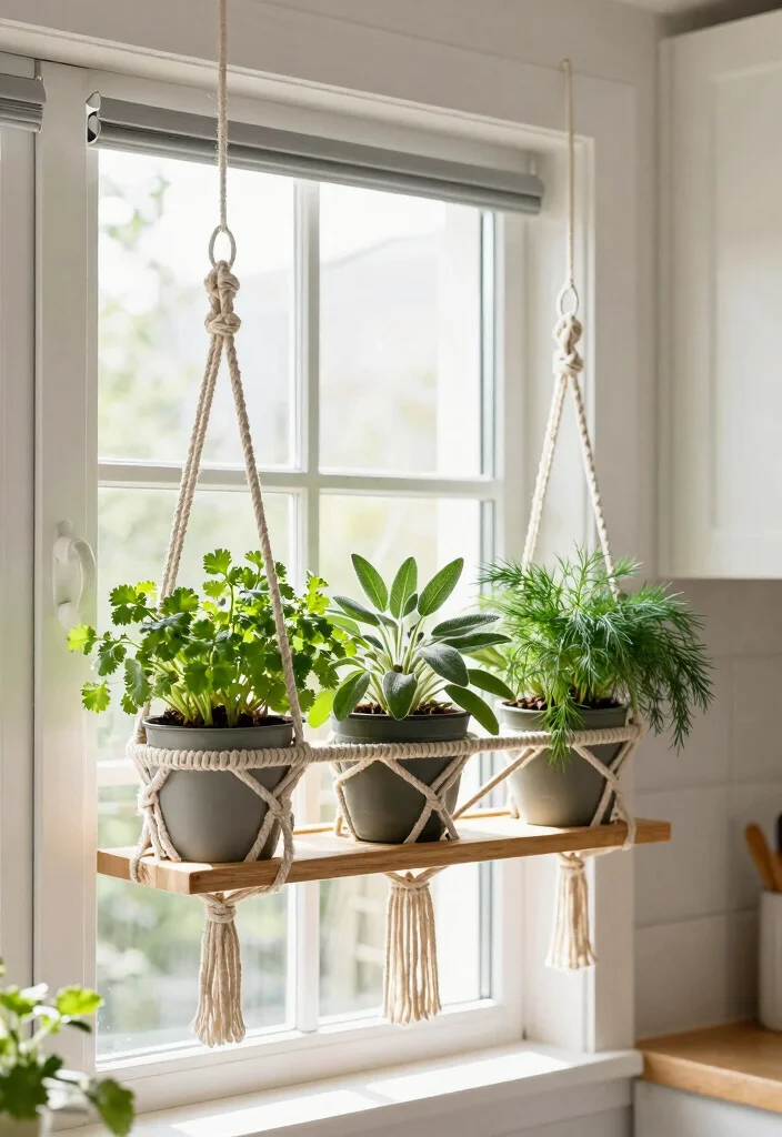 16 Kitchen Window Shelf Ideas With Practical Charm 3 16 Kitchen Window Shelf Ideas With Practical Charm - 3. Hanging Planter Shelf 1
