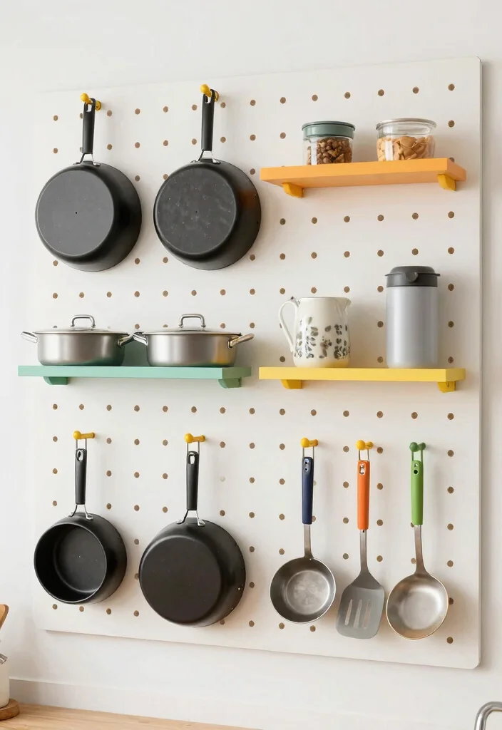 16 Kitchen With Shelves Ideas That Showcase Style 15 16 Kitchen With Shelves Ideas That Showcase Style - 15. Pegboards for a Fun and Functional Display 1