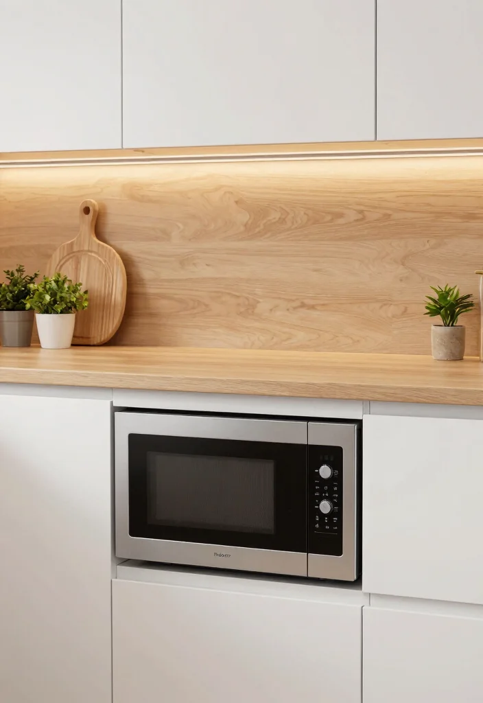 16 Microwave Ideas in Kitchen That Save Space Smartly 1 16 Microwave Ideas in Kitchen That Save Space Smartly - 1. Microwave Under the Counter 1