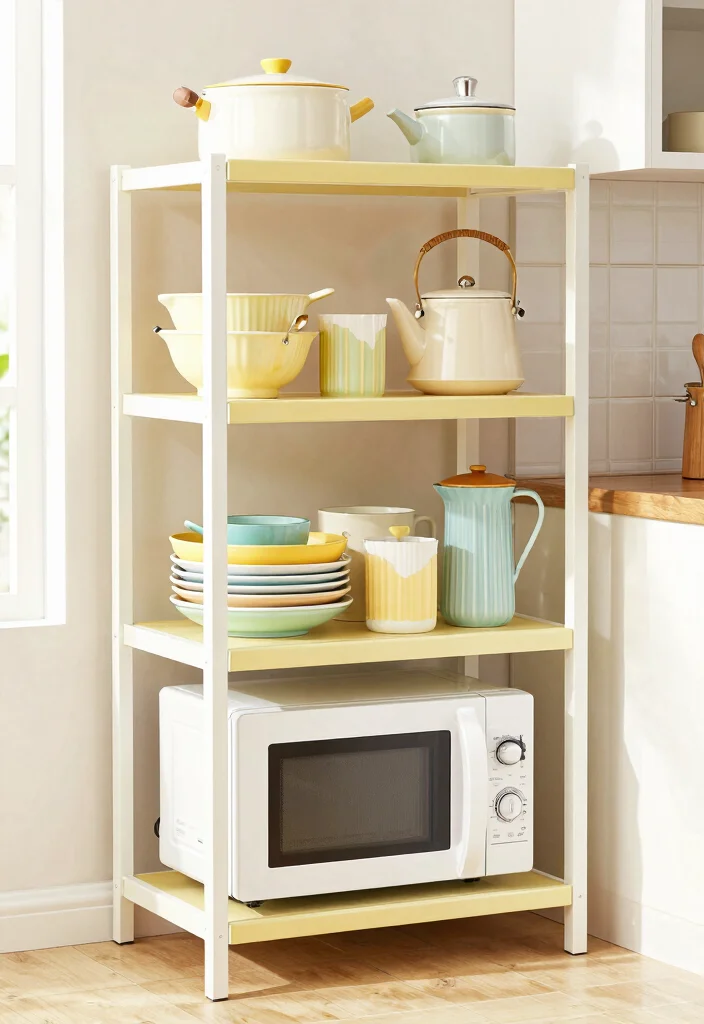 16 Microwave Ideas in Kitchen That Save Space Smartly 11 16 Microwave Ideas in Kitchen That Save Space Smartly - 11. Stackable Kitchen Storage 1