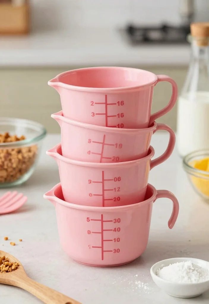 16 Pink Kitchen Appliances Ideas With Playful Pop 15 16 Pink Kitchen Appliances Ideas With Playful Pop - 15. Pink Measuring Cups 1