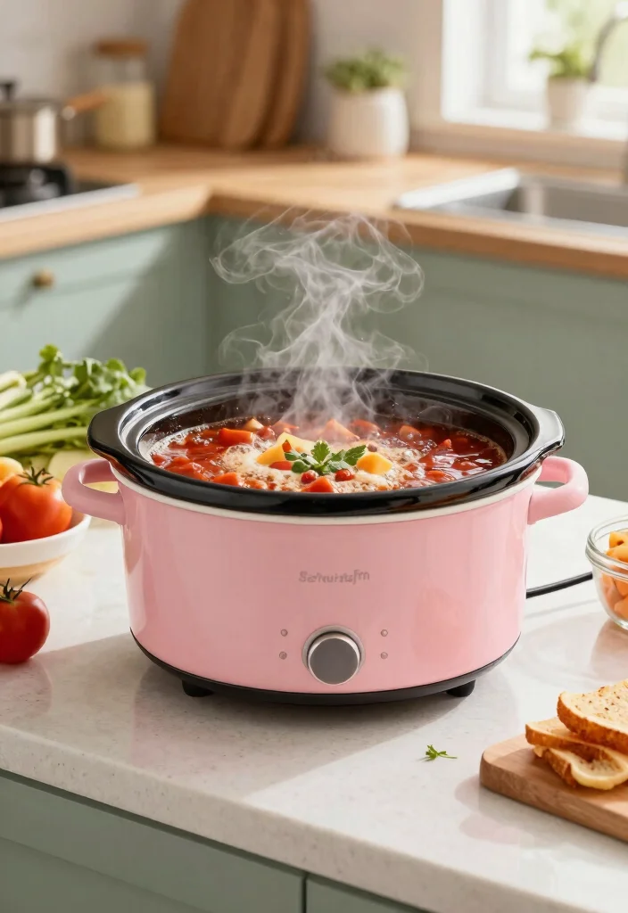 16 Pink Kitchen Appliances Ideas With Playful Pop 8 16 Pink Kitchen Appliances Ideas With Playful Pop - 8. Pink Slow Cooker 1