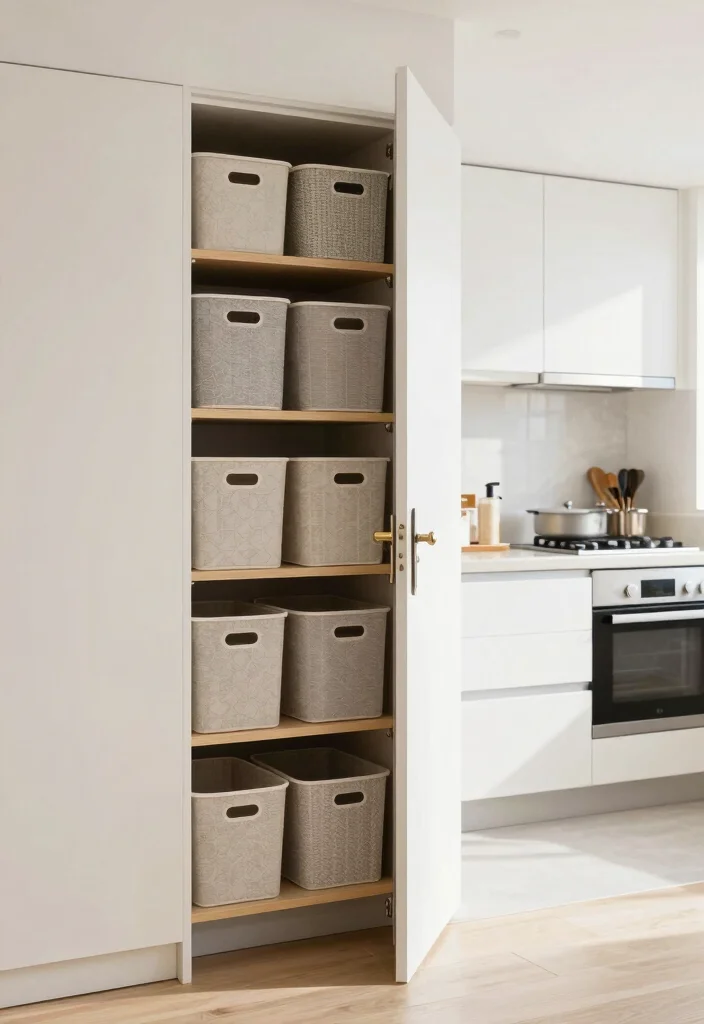 16 Pocket Door Kitchen Ideas That Save Space 13 16 Pocket Door Kitchen Ideas That Save Space - 13. Efficient Grocery Storage 1