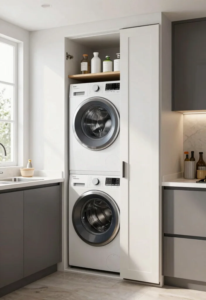 16 Pocket Door Kitchen Ideas That Save Space 4 16 Pocket Door Kitchen Ideas That Save Space - 4. Laundry Room Access 1