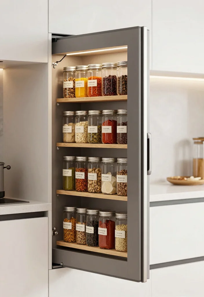 16 Pocket Door Kitchen Ideas That Save Space 7 16 Pocket Door Kitchen Ideas That Save Space - 7. Creative Spice Rack 1