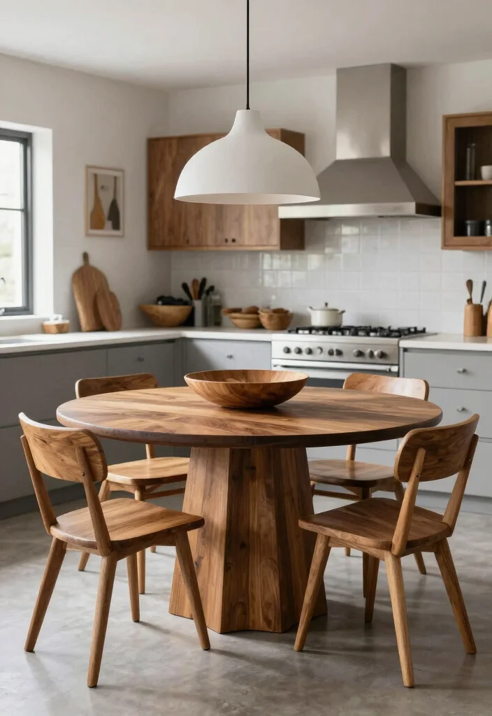 16 Small Round Kitchen Table Ideas With Intimate Style 2 16 Small Round Kitchen Table Ideas With Intimate Style - 2. Modern Farmhouse Mix 1