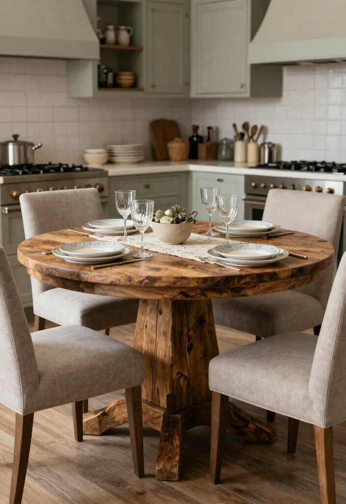 16 Small Round Kitchen Table Ideas With Intimate Style 4 16 Small Round Kitchen Table Ideas With Intimate Style - 4. Rustic Elegance 1