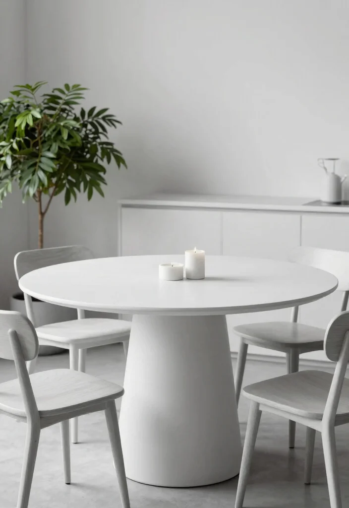 16 Small Round Kitchen Table Ideas With Intimate Style 6 16 Small Round Kitchen Table Ideas With Intimate Style - 6. Minimalist Appeal 1