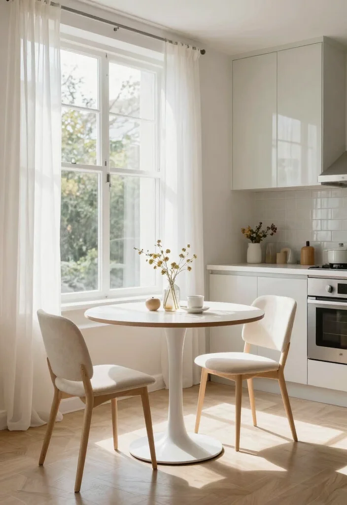 16 Small Round Kitchen Table Ideas With Intimate Style 8 16 Small Round Kitchen Table Ideas With Intimate Style - 8. Natural Light 1