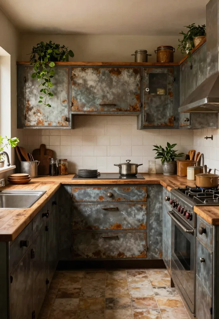 16 Steel Kitchen Cabinets Ideas With Industrial Edge 4 16 Steel Kitchen Cabinets Ideas With Industrial Edge - 4. Vintage Industrial Steel Cabinets 1