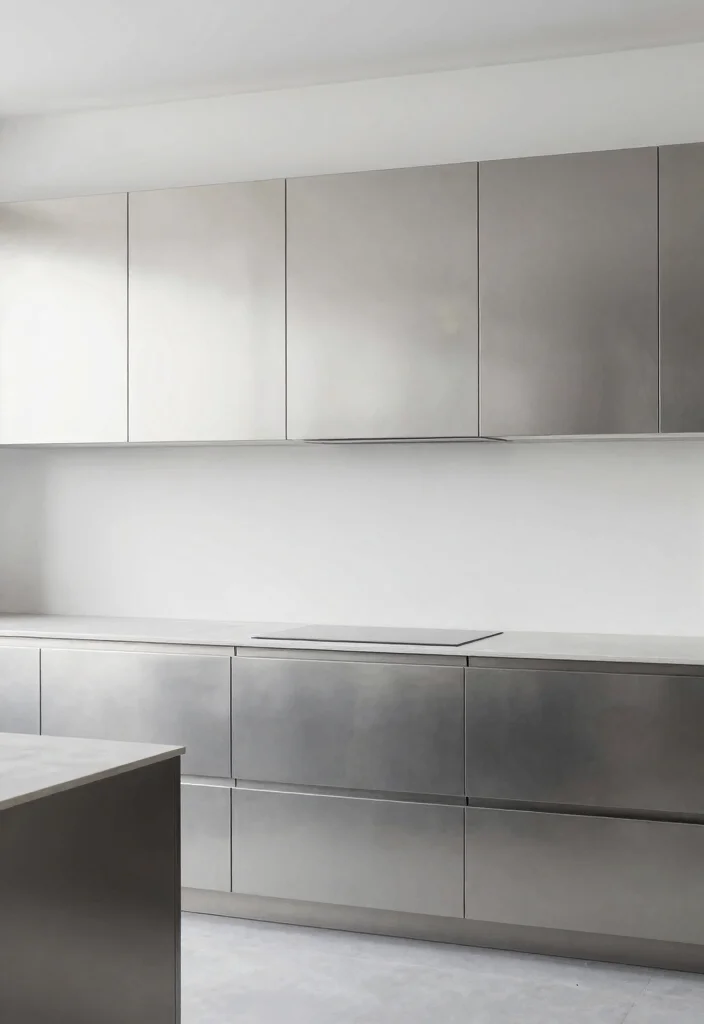 16 Steel Kitchen Cabinets Ideas With Industrial Edge 5 16 Steel Kitchen Cabinets Ideas With Industrial Edge - 5. Minimalist Steel Cabinets 1